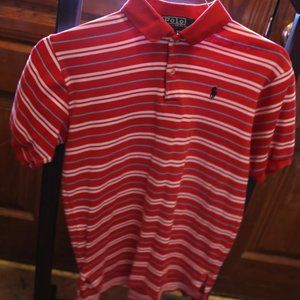 Vintage Ralph Lauren Kid’s Size 20 or Adult XS Red & White Polo Shirt